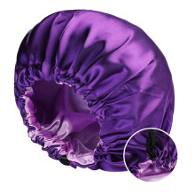 Shower Cap for Women with Adjustable Button Closure, Double Color Design, Salon Hair Care Protection