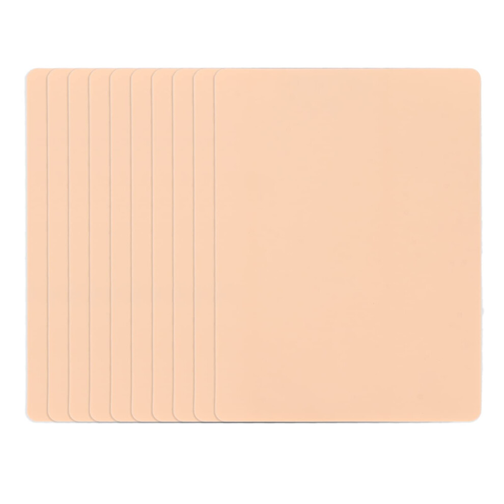 Tattoo Practice Skin 10pcs Double Sided Silicone Sheets 1mm Thick with Realistic Texture for Beginners