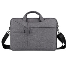 Praktisk organiseret laptoptaske, vandtæt polyester med stødsikker polstret ærme til 15,6 tommer bærbar computer, har justerbare aftagelige