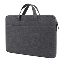 15,6 tommer laptop-sleeve-taske, stødsikkert, vandafvisende materiale, slidstærkt polyesterstof med multifunktionelle lommer og justerbar længde