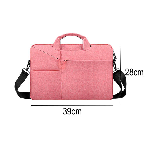 Capa para laptop com alça de ombro ajustável, design fino e leve, alça lateral para facilitar o transporte em laptops de 14,1 a 15,4 polegadas, 1