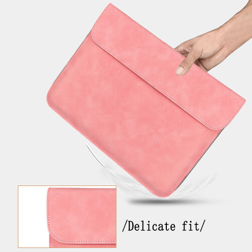 Capa protetora ultrafina para laptop, em couro PU impermeável, com design tipo envelope e fecho magnético, para dispositivos de 13,3 polegadas. 2