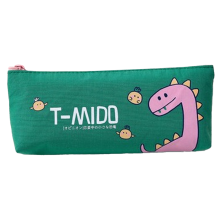 Estuche multifuncional para lápices, bolsa para bolígrafos bien cosida con diseño de dinosaurio, cuenta con una cremallera suave para un fácil