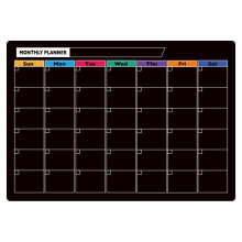 Ikke-magnetisk klæbende ugekalender, let, fleksibel, genanvendelig kalender med whiteboard-overflade for nem skrivning og rengøring, velegnet til