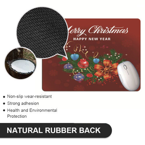 Personalized Design Computer Mouse Mat, Christmas Theme Smooth Surface Unique Patterns, Non-Slip Rubber Base For Office Use, Easy Maintenance Gaming P 2