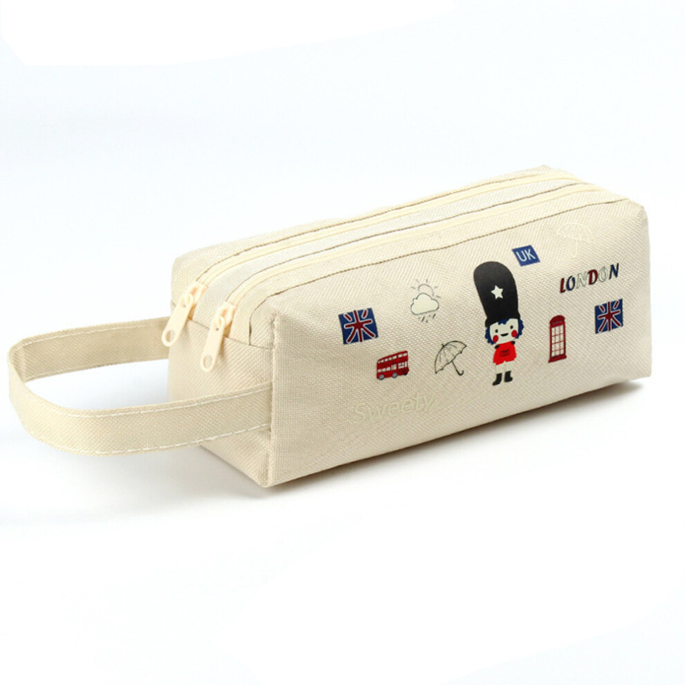 Spacious Canvas And Leather Pouch, Perfect For Multi-Purpose Use As Travel Accessories, Hanging Toiletry Bag, Or Cosmetic Bag 9147006940983