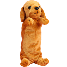 Mála Stáiseanóireachta Ainmhithe Plush Dearaidh Beoga, Mála Cosmaideacha Ilfheidhmeach Bog Plush Cruth Madra Gleoite do Mhná agus do Chailíní