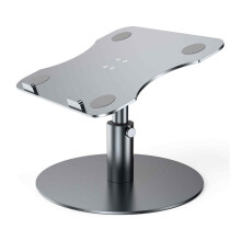 Geschikt voor laptops, hoogwaardige ergonomische verstelbare notebookstandaard van aluminiumlegering, ondersteunt tot 6 kg, ventilatieopening zorgt