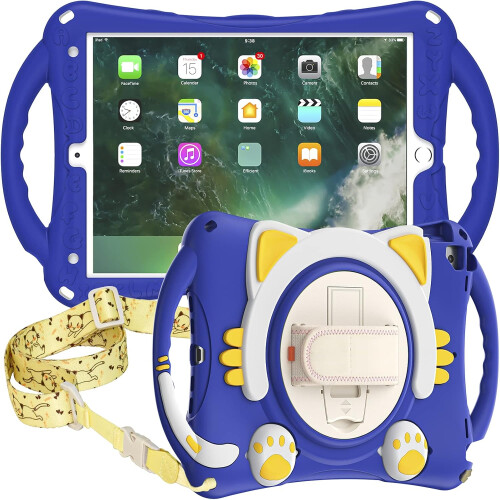 Μη τοξική θήκη σιλικόνης για iPad 10.2, κατάλληλη για παιδιά, πολυλειτουργική λαβή με 1