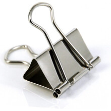 Silver Binder Clips, 1.25 Inch (20 Pack) Tempered Steel for Office Supplies, Spring-Tight Clip for Loose Paper Fastening