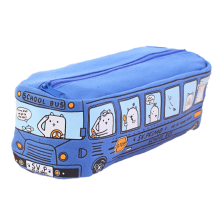 Stijlvol canvas etui, universeel te gebruiken met krasbestendig oppervlak voor school, kantoor, kinderen en volwassenen (leuk ontwerp, verstelbare