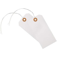 Shipping Tags With Heavy-duty Wire, Reinforced Eyelet For Extra Durability, Editable Design Allows Easy Customization, 4 3/4In. X 2 3/8In., Writable S