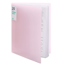Documents Storage Binder, Portfolio Presentation Folders for Artworks, Customizable Spine & Portable Design, Pastel Binder with Non-Glare Pages (11.7i