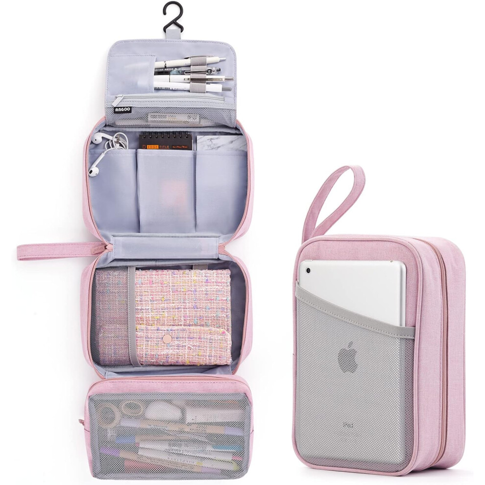 Travel Essential: Oxford Cloth Electronic Organizer With Multi-Compartment Design For Efficient Storage Pink 9176269710194