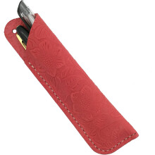 Pouch Cosanta Peann Leathair Seanré, Muinchille Stílmhar do Phinn Ardghráid, Déantús Marthanach, Lámhdhéanta as Leathar Lánghráin, Donn,