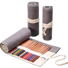 Canvas pennenhouder voor de avontuurlijke kunstenaar, multifunctionele opbergdoos met unieke designelementen, grijs Oxford-materiaal (36/48/72 vakjes)