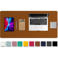 Verlengde muismat, hoogwaardige PU-leren mat, modern en professioneel design, stijlvolle bureauonderlegger ter bescherming van uw bureau, antislip