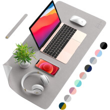 Alfombrilla de escritorio multiusos, elegante alfombrilla de escritorio de doble cara, alfombrilla de escritorio premium, material de cuero PU, parte