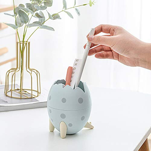 Multi-purpose Storage for Versatile Use, Dinosaur Egg Shape Desktop Organizer Stylish Accessory Eco-friendly Long Lasting Robust Base, Compact Detacha 1