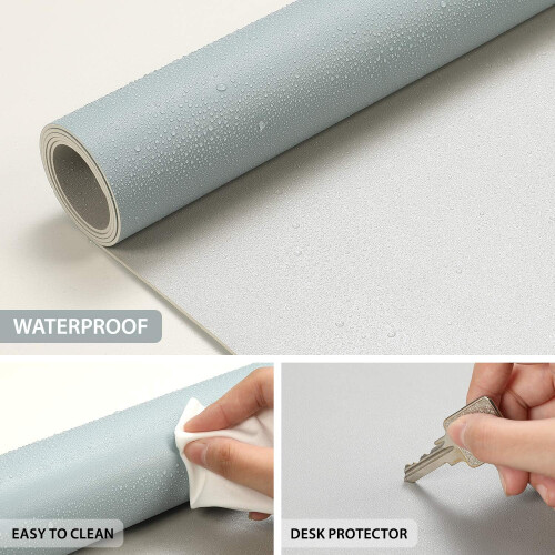 Κομψό Mouse Pad Γραφείου, Κάλυμμα Γραφείου Premium, Υλικό από Δέρμα PU, Αντιολισθητική 2