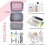 Travel Essential: Pink Oxford Cloth Electronic Organizer with Multi-Compartment Design for Efficient Storage 4