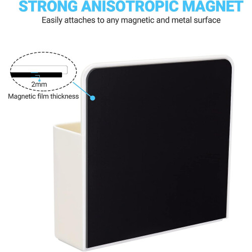 Premium Quality Abs Material Magnetic Pen Holder, With Adjustable Compartment Space By Moving The Partition For Customized Storage Solutions (Blue) 1