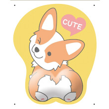 Poggiapolsi a tema anime con design ergonomico per un comfort ottimale, base antiscivolo per una maggiore stabilità, simpatico tema Corgi che porta
