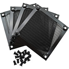 Griglia in alluminio 105x105 mm per computer, copertura antipolvere con rete in nylon ultra fine per un'efficace riduzione della polvere, cornice
