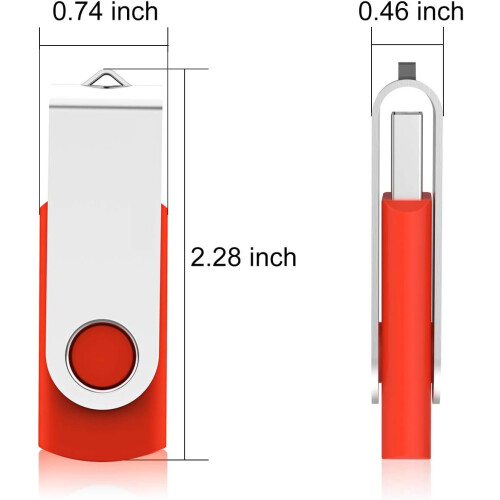 Περιστρεφόμενο USB Stick, φορητές μονάδες flash plug and play με ένδειξη LED για αποθήκευση 2