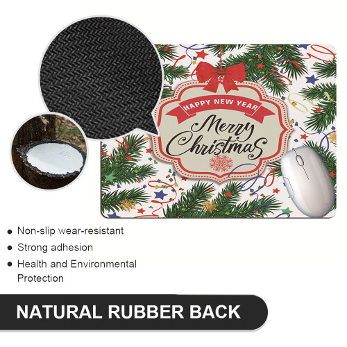 Unique Patterns Computer Mouse Mat, Christmas Theme Non-Slip Rubber Base Easy Maintenance, Smooth Surface Personalized Design For Office Use, Gaming P 2