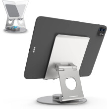 Draaibare zwevende aluminium standaard met 360 draaibare voet voor apparaten van 4-13 inch, elegante en stijlvolle magnetische standaard voor