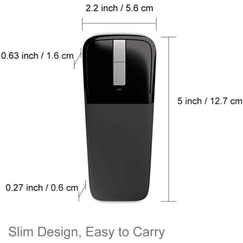 Slim Wireless Optical Mouse, Foldable Design With Easy Setup And Automatic Sleep Mode For Energy Efficiency 1