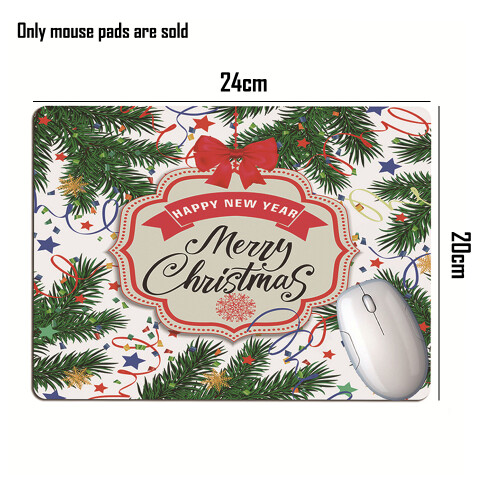 Personalized Design Computer Mouse Mat, Christmas Theme Smooth Surface Unique Patterns, Non-Slip Rubber Base For Office Use, Easy Maintenance Gaming P 1