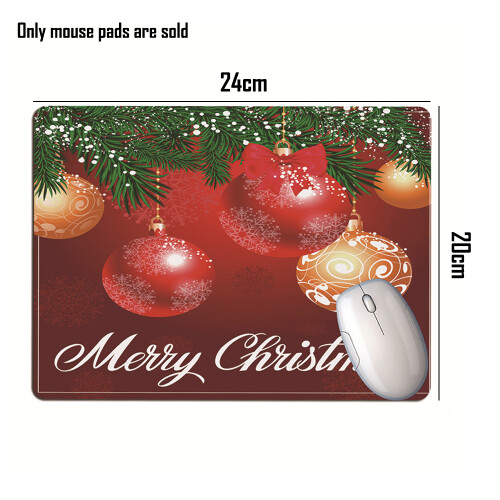 Unique Patterns Computer Mouse Mat, Christmas Theme Non-Slip Rubber Base Easy Maintenance, Smooth Surface Personalized Design For Office Use, Gaming P 1