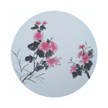Absorbent Ceramic Coasters For Everyday Use, Non-Slip Cork Base Protects Furniture, Non-Slip Round Mousepad With Exquisite Sewing Thread, Desk Accesso