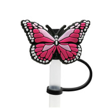 Colorful Butterfly Silicone Straw Covers for StanleCup, 8.0mm Reusable Lids, compatible with StanleCup, Simple Home Supplies
