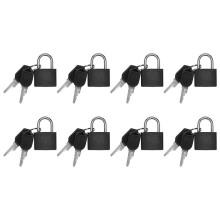 8er-Pack kleine Vorhängeschlösser mit Schlüssel, ideal für Gepäck, Fitnessstudio, Spind, Outdoor, Schule und Zuhause.