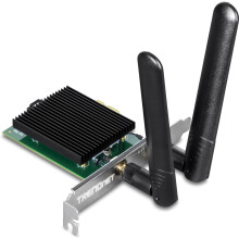 Adaptateur PCIe double bande et Wi-Fi 6 AX3000, Bluetooth 5.2 classe 2, débit sans fil AX 2401 Mbps, débit descendant 600 Mbps