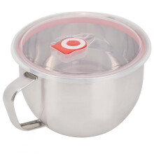 Edelstahlschüssel – 1300 ml Tragbare Instant-Nudelschüssel mit Griff und dicht schließendem Deckel