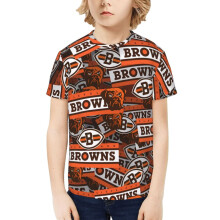 Cle_Browns Boys and Girls Short Sleeve Shirt for Youth Sports Football Team for Baseball Fans Gifts