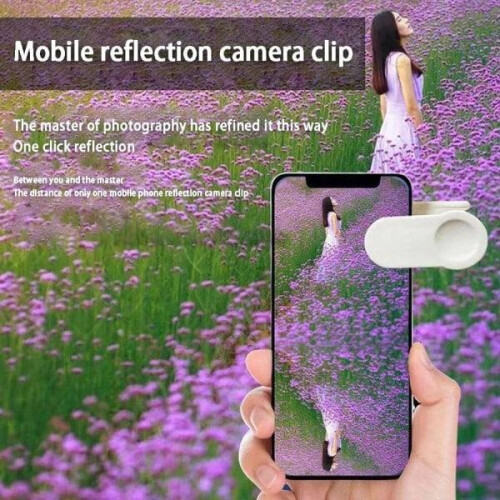 Clipe para câmera de smartphone com espelho reflex branco [CO] 2