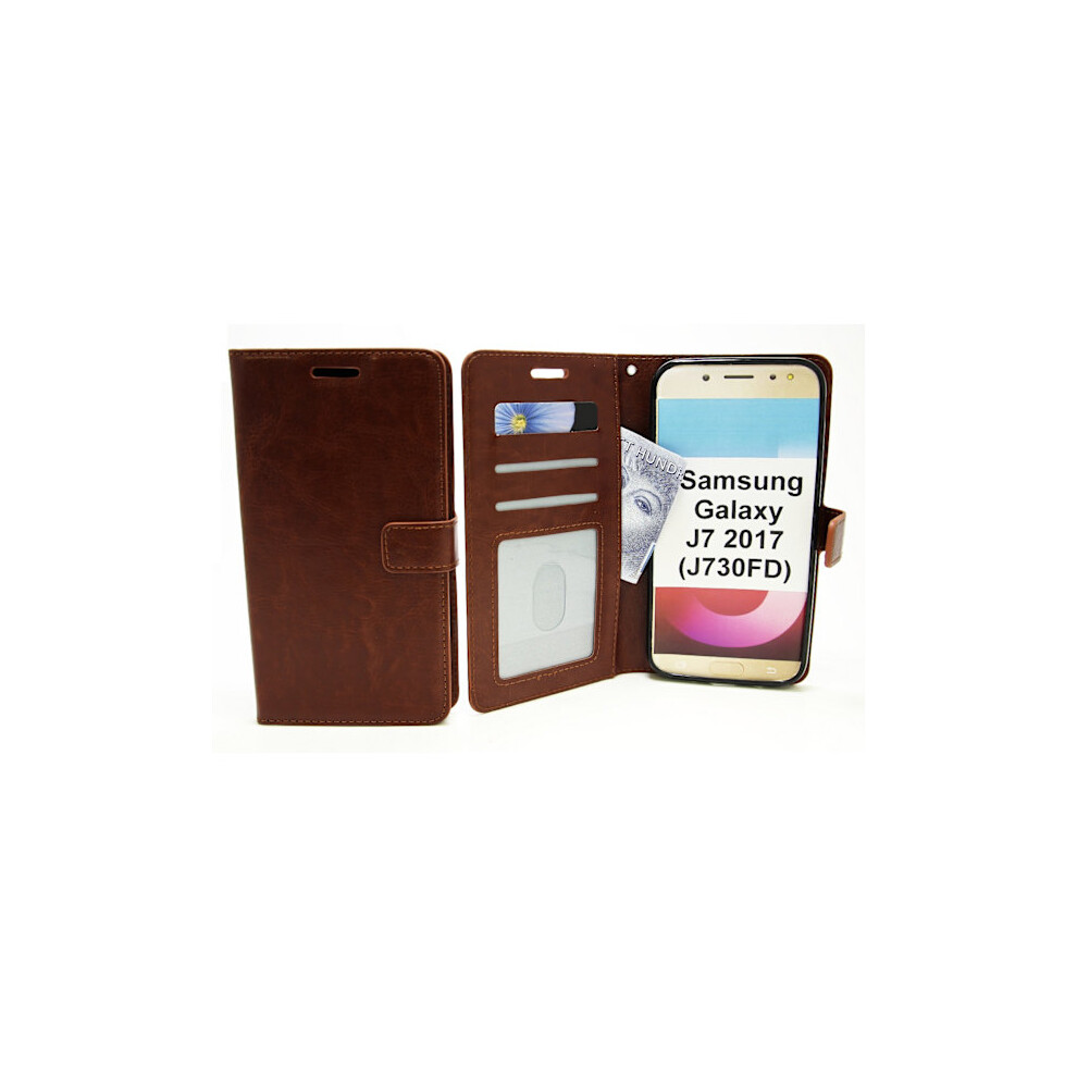 Crazy Horse Wallet Compatible With Samsung Galaxy J7 2017 (J730fd) Brown 9009791364200