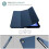Capa de couro magnética, azul, compatível com iPad Pro de 11 polegadas M4, mini 6 de 8,3 polegadas (2021-2024) e iPad Pro de 7 e 8 polegadas. 6