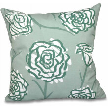 Coussin Simply Daisy 40 x 40 cm Ă motif floral printanier, vert
