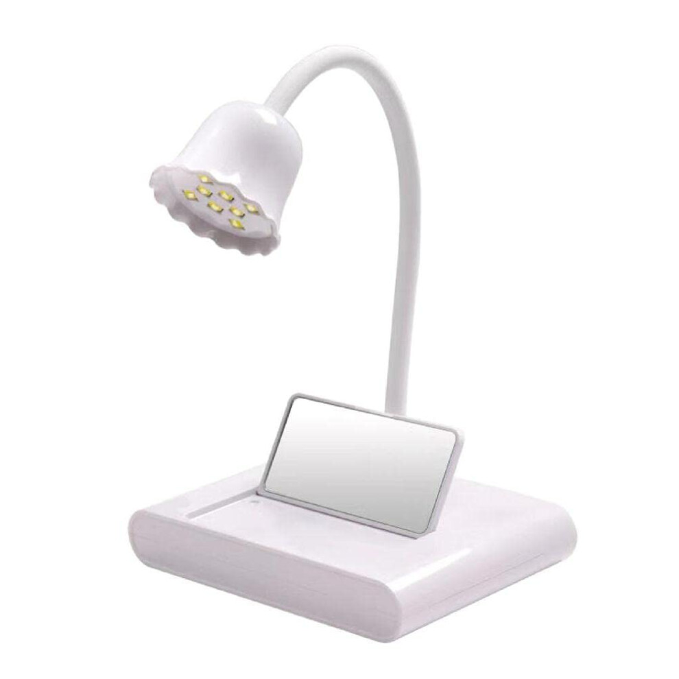 Light Led Uv Nail Lamp With 360 Rotation Gooseneck Usb Gel Dryer Fast Curing Mini Compact Design