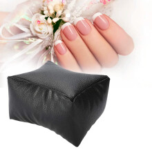 Manicure Hand Rest Pillow with Comfortable PU Cushioned Support for Nail Art and Salon Use Black
