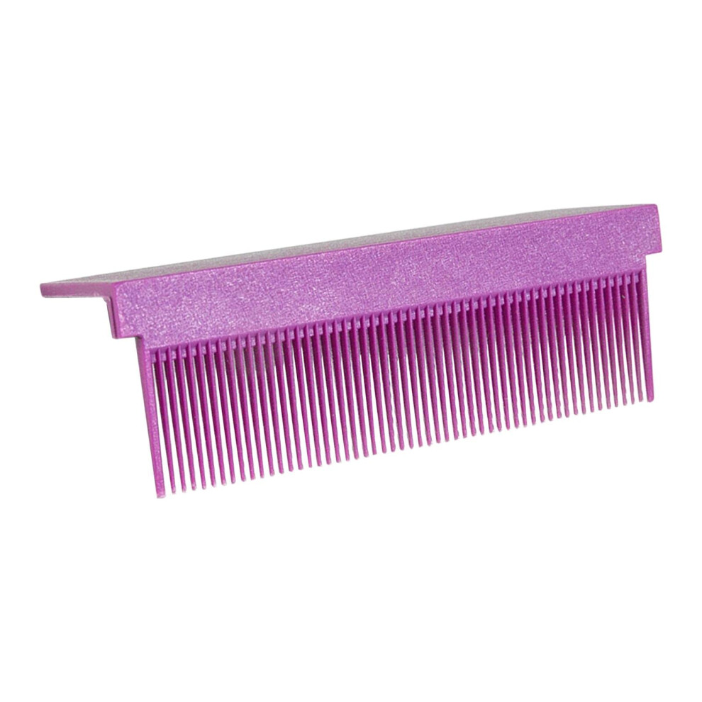 Purple Flat Iron Comb Attachment For Faster Hair Straightening With Dense Teeth, 9.3Cm
