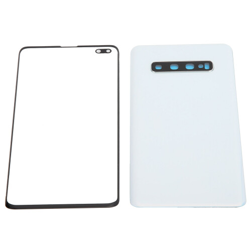 Ανταλλακτικό πίσω γυαλιού για Samsung Galaxy S10+ Plus, οικονομικό κεραμικό κάλυμμα με μέρη 2