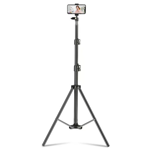 Floor Selfie Ring Light Support, Solid Aluminium Construction, 4-Angle Selection, 360 Degrees Rotation, Ideal for Studio, Backdrop, LED Panel,