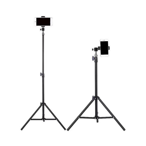 Floor Selfie Ring Light Support, Solid Aluminium Construction, 4-Angle Selection, 360 Degrees Rotation, Ideal for Studio, Backdrop, LED Panel, 1